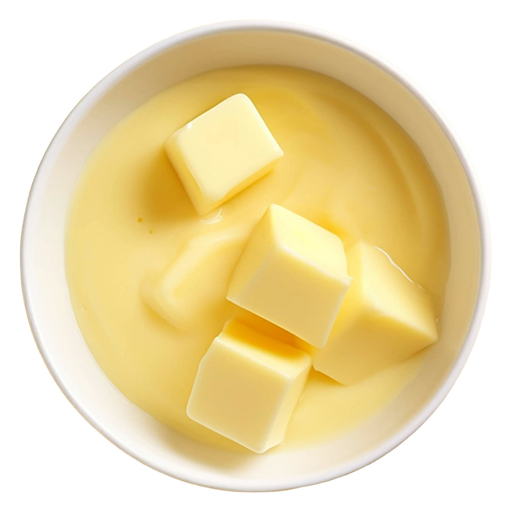 Salted Butter{}Creamy richness adding moisture and subtle savory balance.