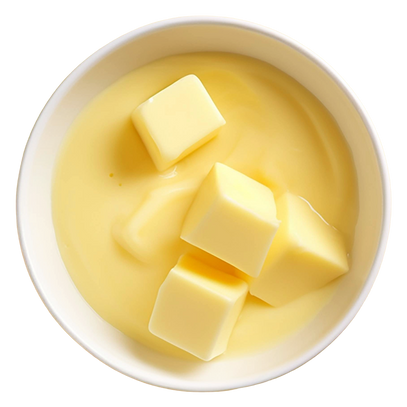 Salted Butter{}Creamy richness adding moisture and subtle savory balance.
